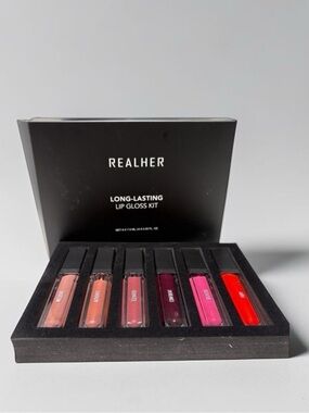 REALHER Long-Lasting Lip Gloss Gift Set Six Shade NIB